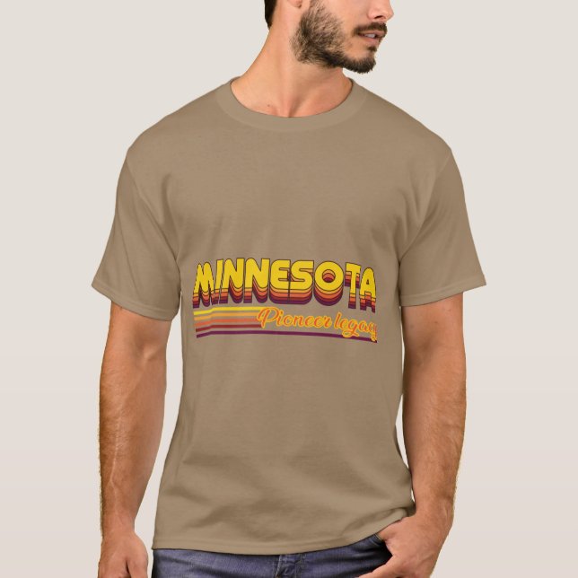 cool Minnesota USA Staat Design T-Shirt (Vorderseite)