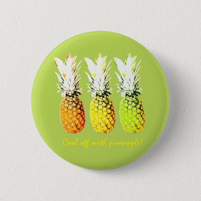 Cool mit Ananas Button (Vorderseite)