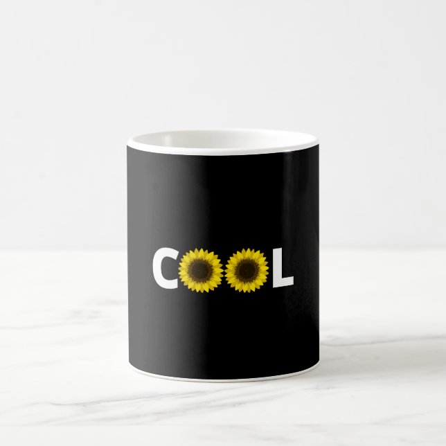 Cool - mit Sonnenblumen Kaffeetasse (Mittel)