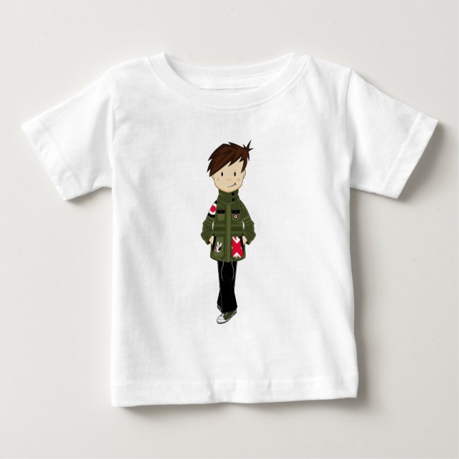 Cool Mod Boy Baby T-shirt (Vorderseite)