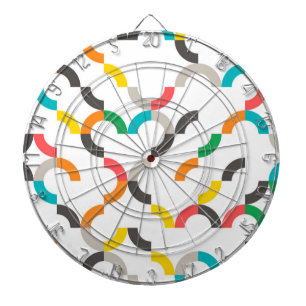 Cool, modern, colorful, trendy circular geometric dartscheibe