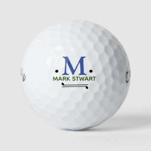 Cool-Modern-Einfache Monogramm Golfball