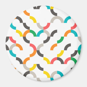 Cool, modern, farbenfroh, trendig kreisförmig geom magnet