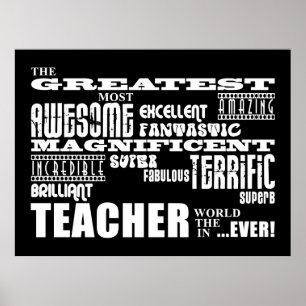 Cool Modern Fun Teachers : Greatest Teacher World Poster