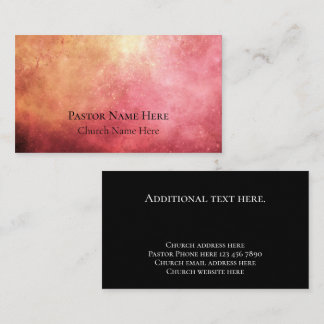 Cool Modern Nebula Custom Pastor Contact Visitenkarte