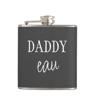 Cool Moderne "Daddy eau" Cheeky Pun Vater Joke Bla Flachmann