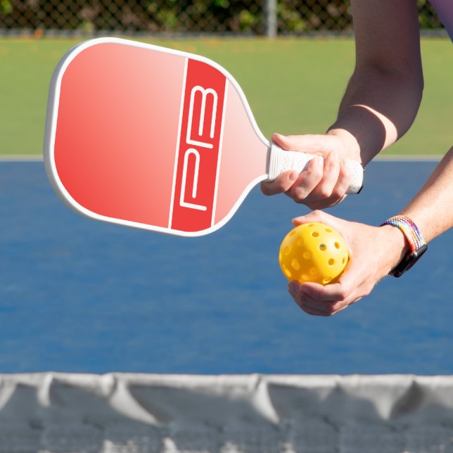 Cool Moderne Minimalistische zwei Initialen glänze Pickleball Schläger (InSitu)