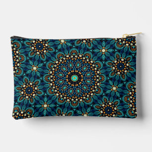 Cool Modernes, Aquamarines Dot Art Design Zubehörtasche