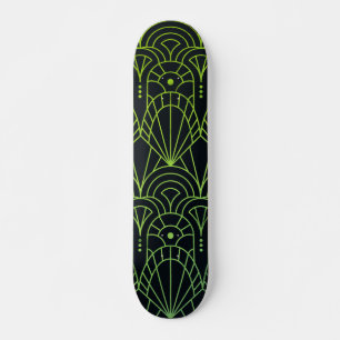 Cool Modernes Art Deco Schwarzes Muster Skateboard