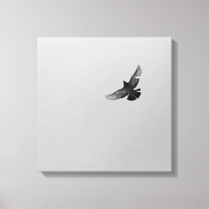 Cool Modernes B&W fliegender Vogel, einfach modern Leinwanddruck