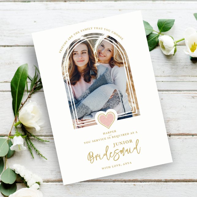 Cool Modernes Extravagantes Jr Bridesmaid Pink Lac Einladung (Von Creator hochgeladen)