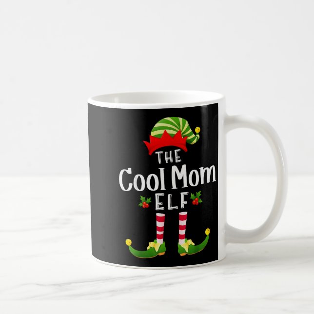 Cool Mom Christmas Elf Matching Pajama X-mas Party Kaffeetasse (Rechts)