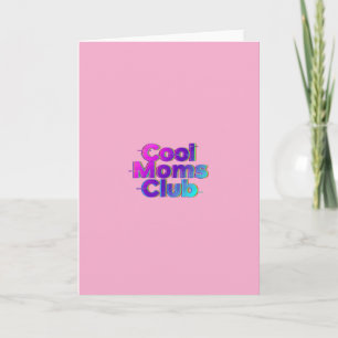 Cool Moms Club Neon Glitch Retro Muttertagskarte Karte