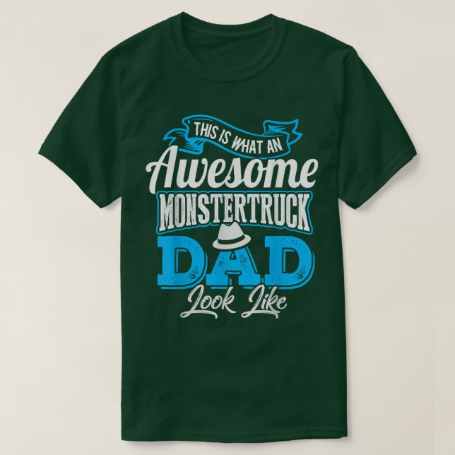 Cool Monster Truck Dad Shirt Retro Vintage Monster (Design vorne)