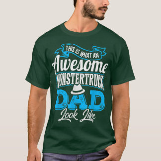Cool Monster Truck Dad Shirt Retro Vintage Monster