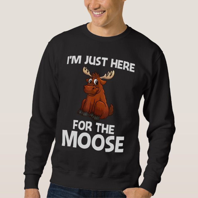 Cool Moose For Men Women Deer Alaska Moose  Reinde Sweatshirt (Vorderseite)