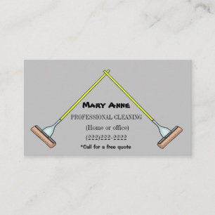 Cool Mops Design Berufliche Reinigung Visitenkarte