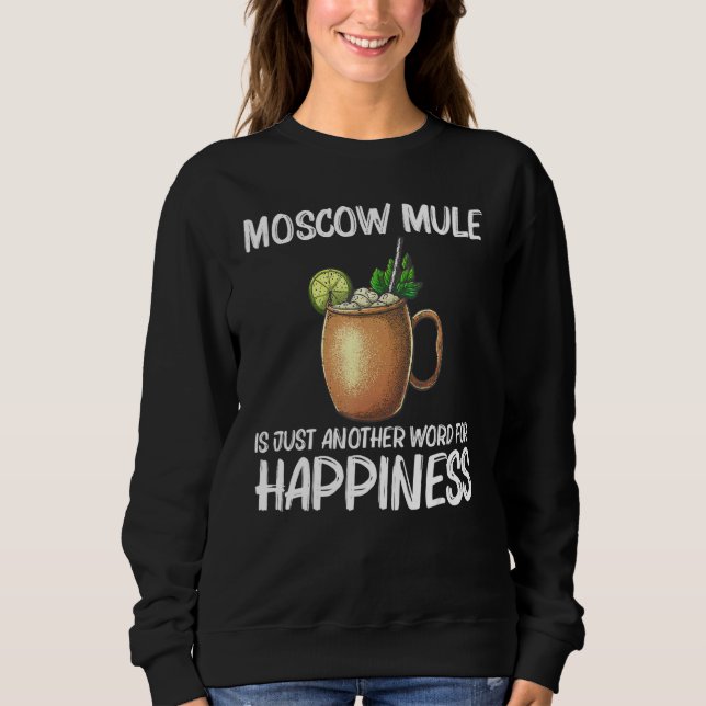 Cool Moscow Mule For Men Women Mug Vodka Cocktail  Sweatshirt (Vorderseite)