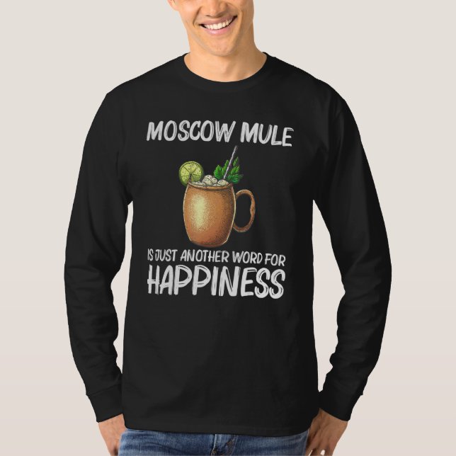 Cool Moscow Mule For Men Women Mug Vodka Cocktail  T-Shirt (Vorderseite)