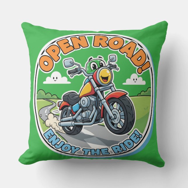 Cool Motorcycle-Adventurous Nursery Decor Kissen (Vorderseite)