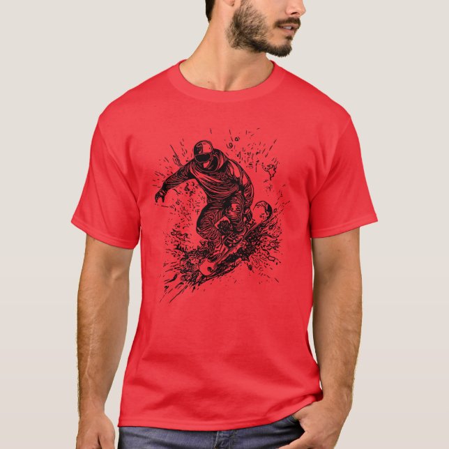 Cool Mountain Sports Jump Style Snowboard Move ret T-Shirt (Vorderseite)