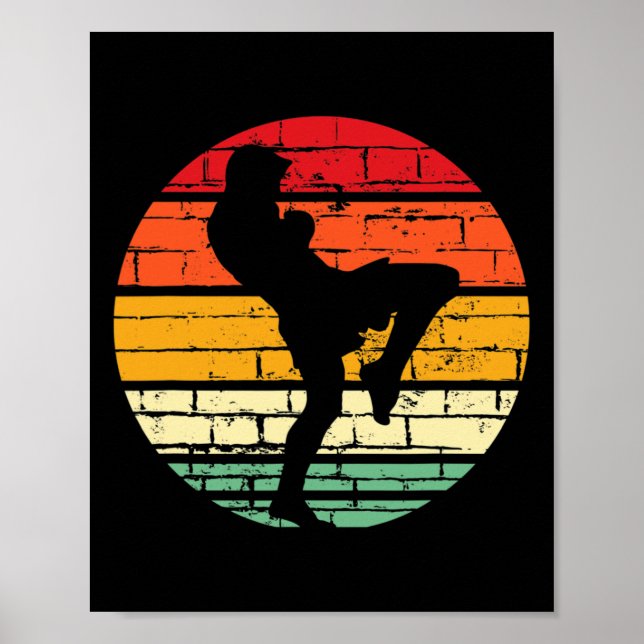 Cool Muay Thai Gift Martial Arts Instructor, Kickb Poster (Vorne)