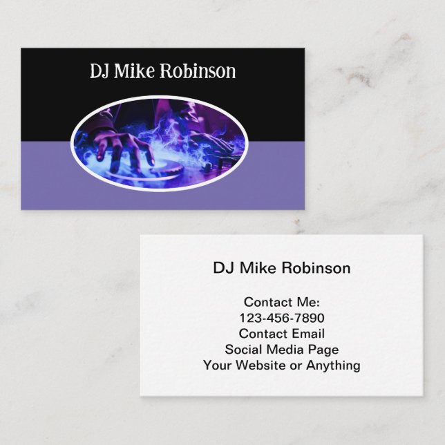Cool Music DJ Business Cards Visitenkarte (Vorne/Hinten)