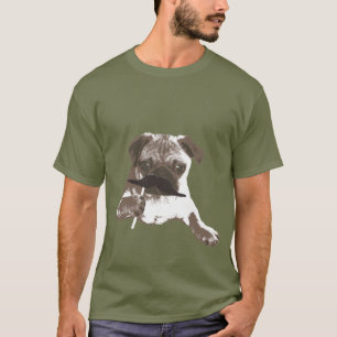 Cool Mustache Papa Mops T - Shirt