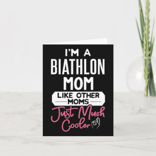 Cool Mütter Tagesdesign Biathlon Mama Karte