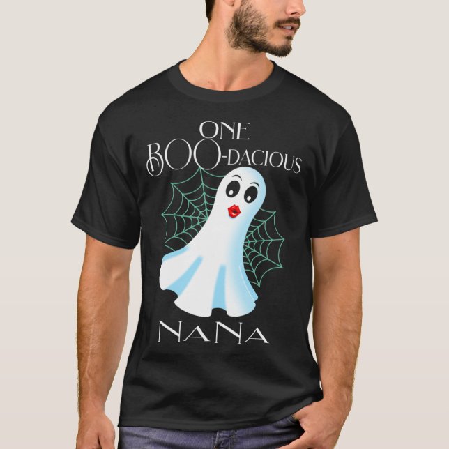Cool Nana Halloween Ghost Costume Crazy Grandma Ha T-Shirt (Vorderseite)