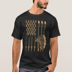 Cool Native American Pride USA Arrow Headdress Tee