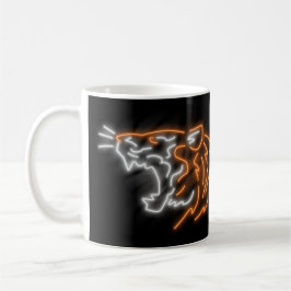 Cool Neon Tiger Kaffeetasse