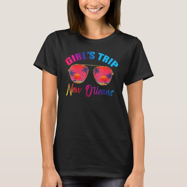 Cool New Orleans Girls Trip 2023 Beach Sunset Best T-Shirt (Vorderseite)