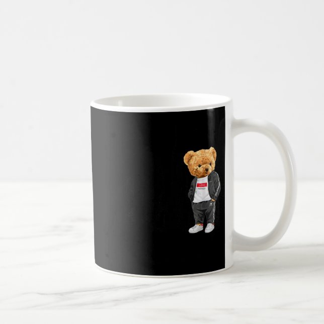 Cool New York City Teddy Bear Illustration Graphic Kaffeetasse (Rechts)