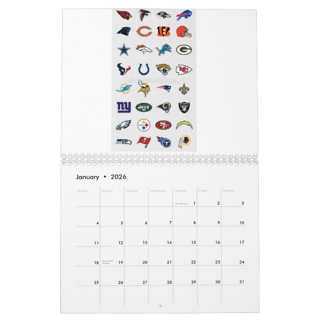 COOL NFL CALENDER KALENDER (Jan 2026)