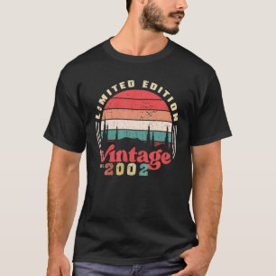 Cool Nice 20th Birthday T Vintag 2002 20 Years Bd T-Shirt
