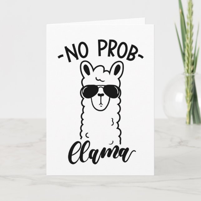 Cool No Prob Llama Karte (Vorderseite)