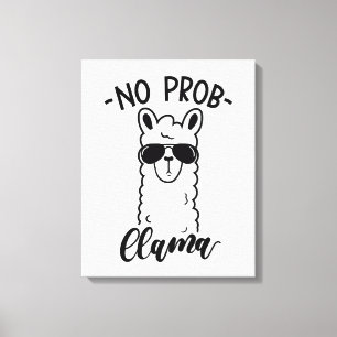 Cool No Prob Llama Leinwanddruck
