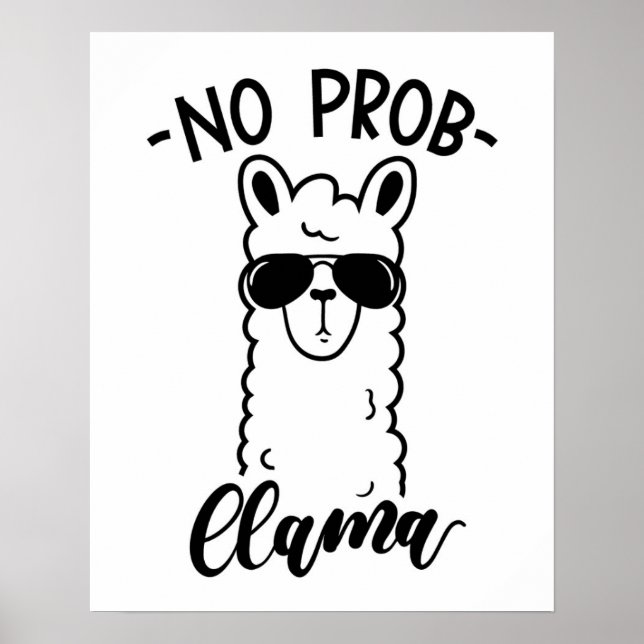 Cool No Prob Llama Poster (Vorne)