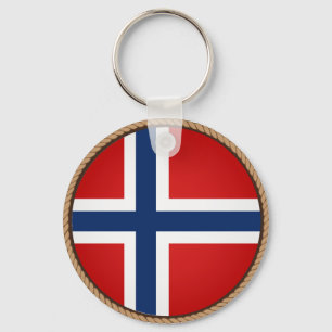 Cool Norway Flag Seal Schlüsselanhänger