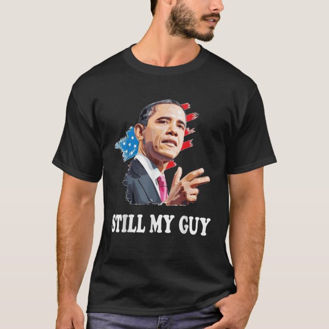 Cool Obama noch immer meine amerikanischen Typ Män T-Shirt (Vorderseite)