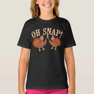 Cool Oh Snap!  Funny Turkey With Wishbone Thanksgi T-Shirt