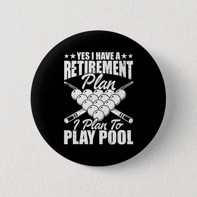 Cool Ol Design For Men Women Billiards Lover Ol Pl Button (Vorderseite)