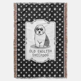 Cool Old English Sheepdog (Grau 1) Niedlich Funny Decke