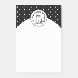 Cool Old English Sheepdog (Grau 1) Niedlich Funny Post-it Klebezettel