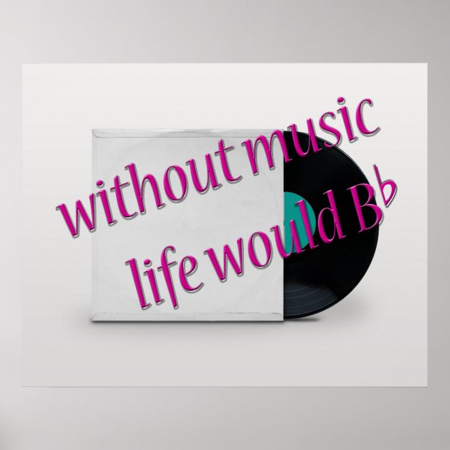 Cool Oldies Music Quote Vinyl Record Poster (Vorne)