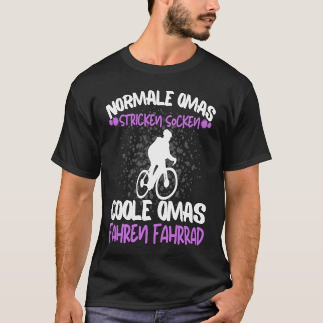 Cool Omas Riding Bicycle Rider Rentner Grandma Say T-Shirt (Vorderseite)