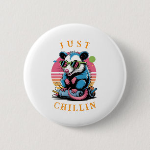 Cool Opossum 80er Retro Flair Button
