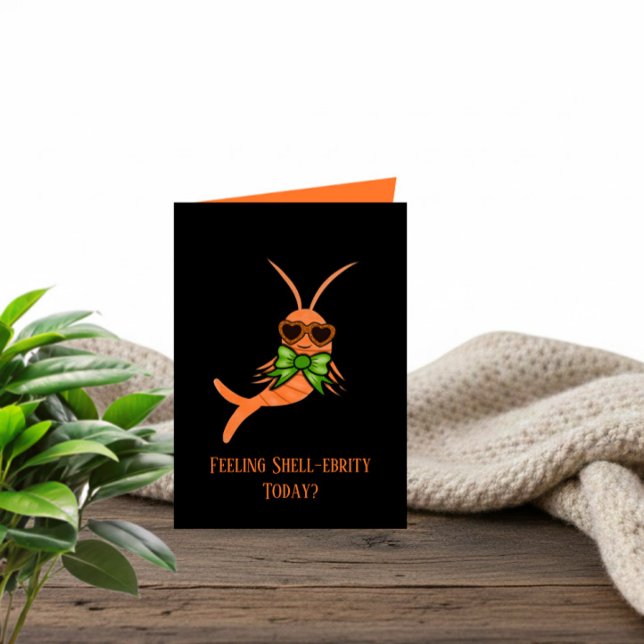 Cool orange birthday shrimp karte (Von Creator hochgeladen)