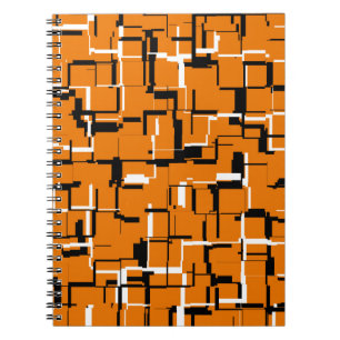 COOL Orange Schwarz-weiß Notizblock